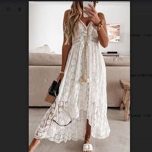 NWT WHITE BOHO DRESS